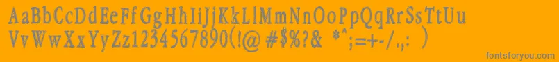 More about Rastalib Font Rastalib Font – Gray Fonts on Orange Background
