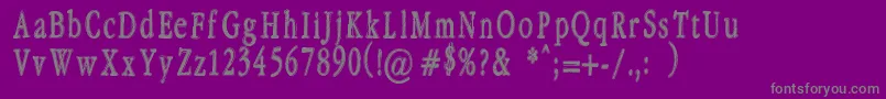 Więcej informacji o czcionce Rastalib Czcionka Rastalib – szare czcionki na fioletowym tle