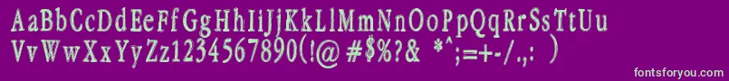 Rastalib Font – Green Fonts on Purple Background