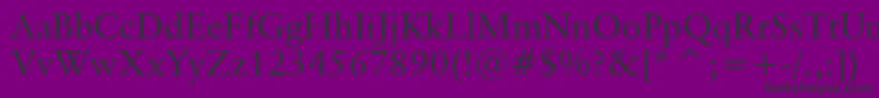 ClassicalGaramondBt Font – Black Fonts on Purple Background