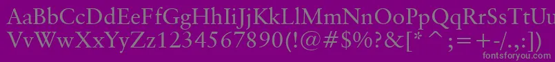 More about ClassicalGaramondBt Font ClassicalGaramondBt Font – Gray Fonts on Purple Background