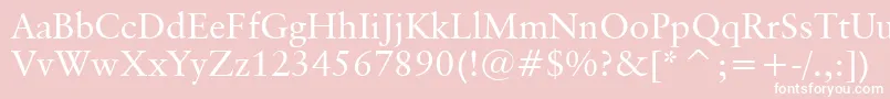 ClassicalGaramondBt Font – White Fonts on Pink Background