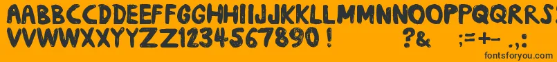 Daub Font – Black Fonts on Orange Background