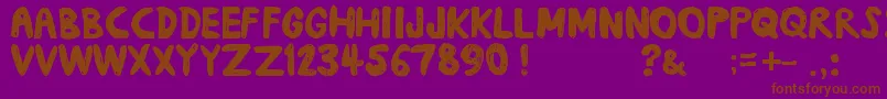 Daub Font – Brown Fonts on Purple Background