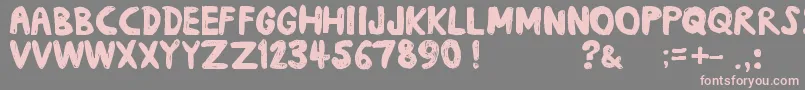 Daub Font – Pink Fonts on Gray Background