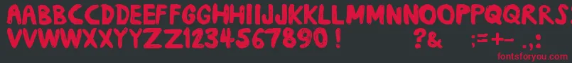 Daub Font – Red Fonts on Black Background