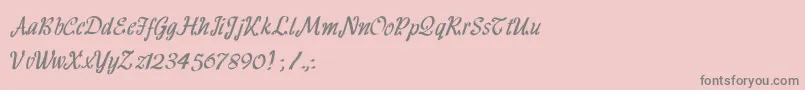 HffRibbon Font – Gray Fonts on Pink Background