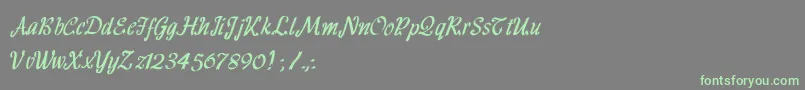 HffRibbon Font – Green Fonts on Gray Background