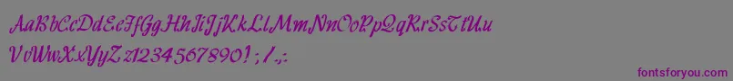 HffRibbon Font – Purple Fonts on Gray Background