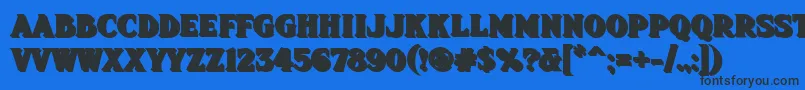 Fhadevshnc Font – Black Fonts on Blue Background