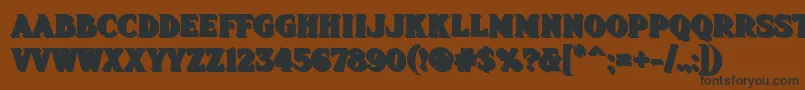 Fhadevshnc Font – Black Fonts on Brown Background