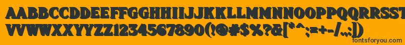 Шрифт Fhadevshnc – чёрные шрифты на оранжевом фоне
