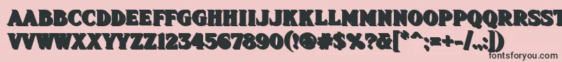 Fhadevshnc-Schriftart – Schwarze Schriften auf rosa Hintergrund