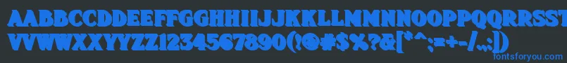 Шрифт Fhadevshnc – синие шрифты на чёрном фоне