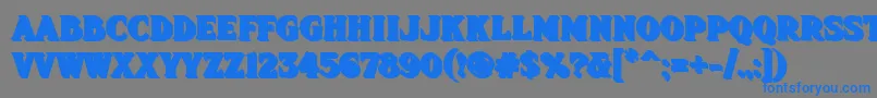 Fhadevshnc Font – Blue Fonts on Gray Background