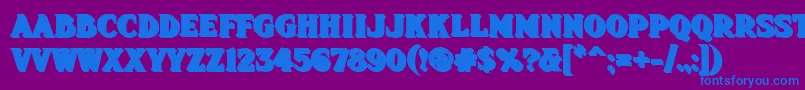 Fhadevshnc Font – Blue Fonts on Purple Background