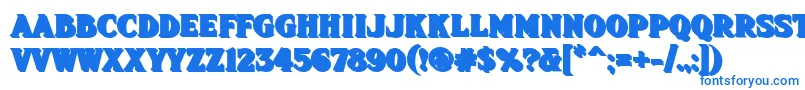Fhadevshnc Font – Blue Fonts on White Background