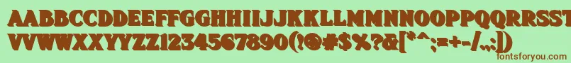 Fhadevshnc-fontti – ruskeat fontit vihreällä taustalla