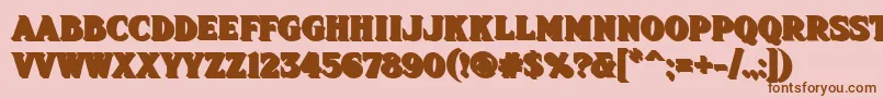 Шрифт Fhadevshnc – коричневые шрифты на розовом фоне