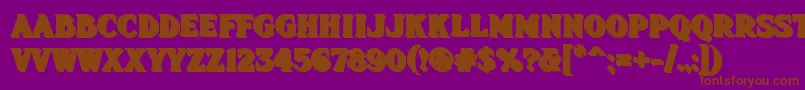 Fhadevshnc Font – Brown Fonts on Purple Background