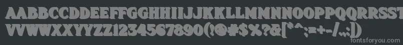 Fhadevshnc-fontti – harmaat kirjasimet mustalla taustalla