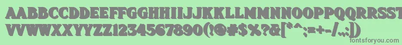 Fhadevshnc Font – Gray Fonts on Green Background