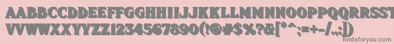 Fhadevshnc-fontti – harmaat kirjasimet vaaleanpunaisella taustalla