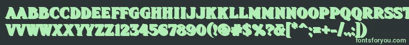 Fhadevshnc Font – Green Fonts on Black Background