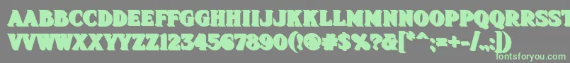 Шрифт Fhadevshnc – зелёные шрифты на сером фоне