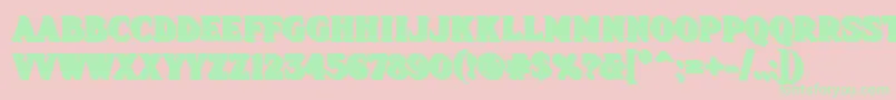 Шрифт Fhadevshnc – зелёные шрифты на розовом фоне