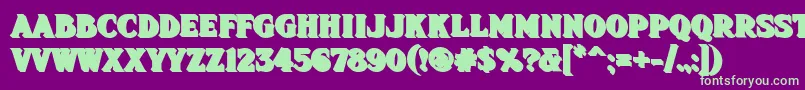 Fhadevshnc Font – Green Fonts on Purple Background
