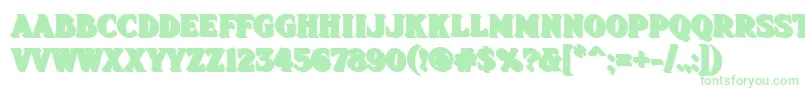 Шрифт Fhadevshnc – зелёные шрифты на белом фоне