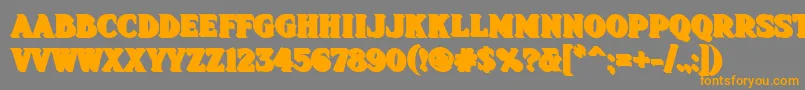 Шрифт Fhadevshnc – оранжевые шрифты на сером фоне