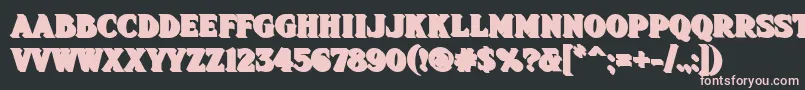 Шрифт Fhadevshnc – розовые шрифты на чёрном фоне