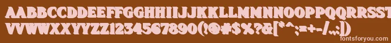 Fhadevshnc Font – Pink Fonts on Brown Background
