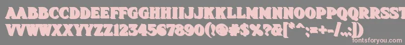Шрифт Fhadevshnc – розовые шрифты на сером фоне