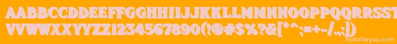 Шрифт Fhadevshnc – розовые шрифты на оранжевом фоне