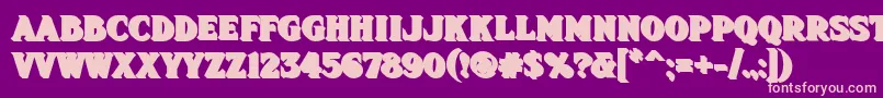 Шрифт Fhadevshnc – розовые шрифты на фиолетовом фоне