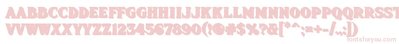 Шрифт Fhadevshnc – розовые шрифты на белом фоне