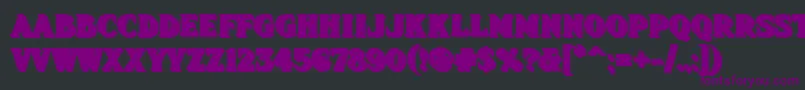 Шрифт Fhadevshnc – фиолетовые шрифты на чёрном фоне