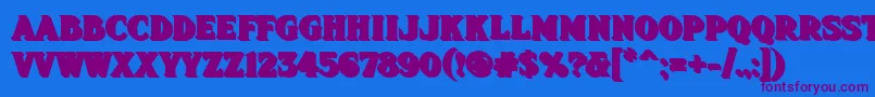 Fhadevshnc Font – Purple Fonts on Blue Background