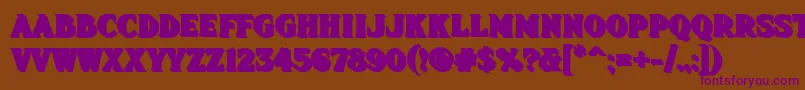 Шрифт Fhadevshnc – фиолетовые шрифты на коричневом фоне