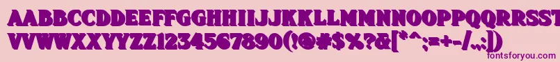 Fhadevshnc-Schriftart – Violette Schriften auf rosa Hintergrund