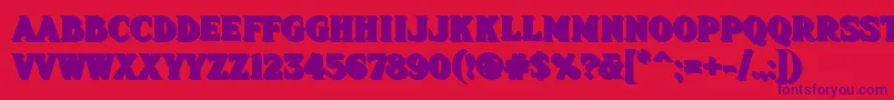 Шрифт Fhadevshnc – фиолетовые шрифты на красном фоне