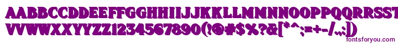 Fhadevshnc-fontti – violetit fontit valkoisella taustalla