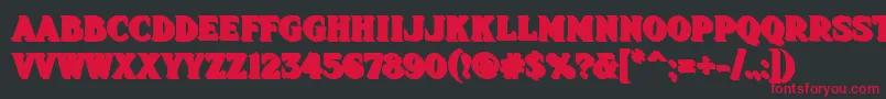 Fhadevshnc Font – Red Fonts on Black Background