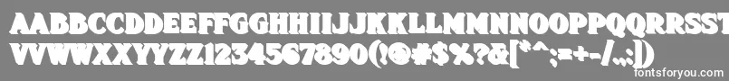 Fhadevshnc Font – White Fonts on Gray Background