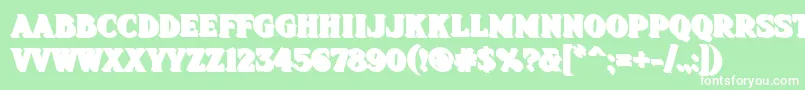 Fhadevshnc Font – White Fonts on Green Background