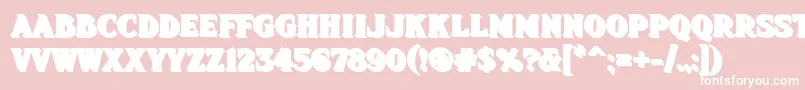 Шрифт Fhadevshnc – белые шрифты на розовом фоне