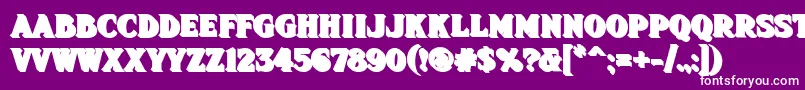 Fhadevshnc-fontti – valkoiset fontit violetilla taustalla